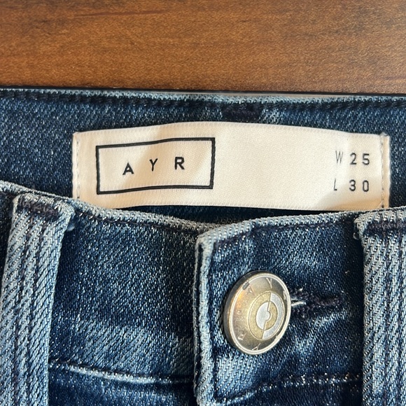 AYR The Riser High Rise Skinny Jeans in Neon Jupiter Size 25 - Picture 5 of 8